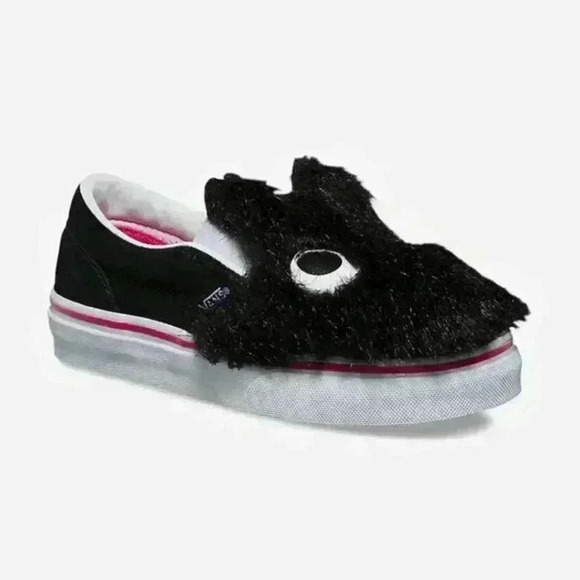 VANS Slip On Friend Party Fur Black Girls sneakers - Picture 1 of 10